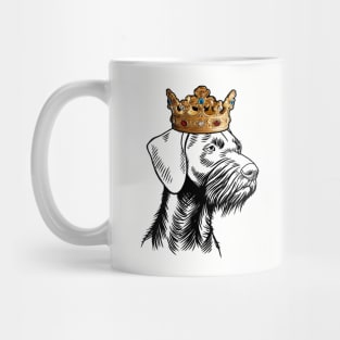 German Wirehaired Pointer Dog King Queen Wearing Crown Mug